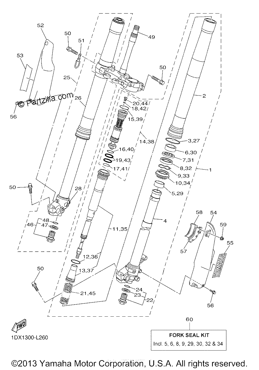 Diagrama de FRONT FORK