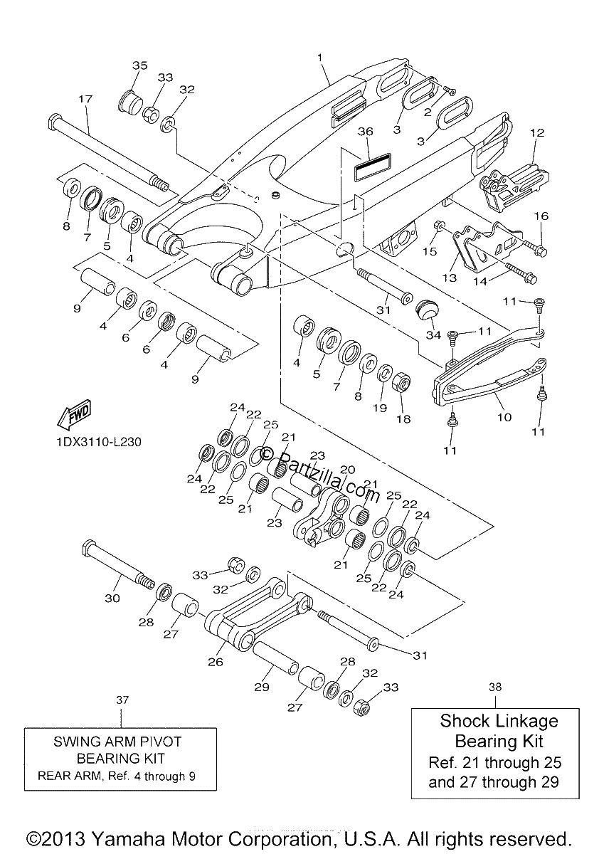 Diagrama de REAR ARM