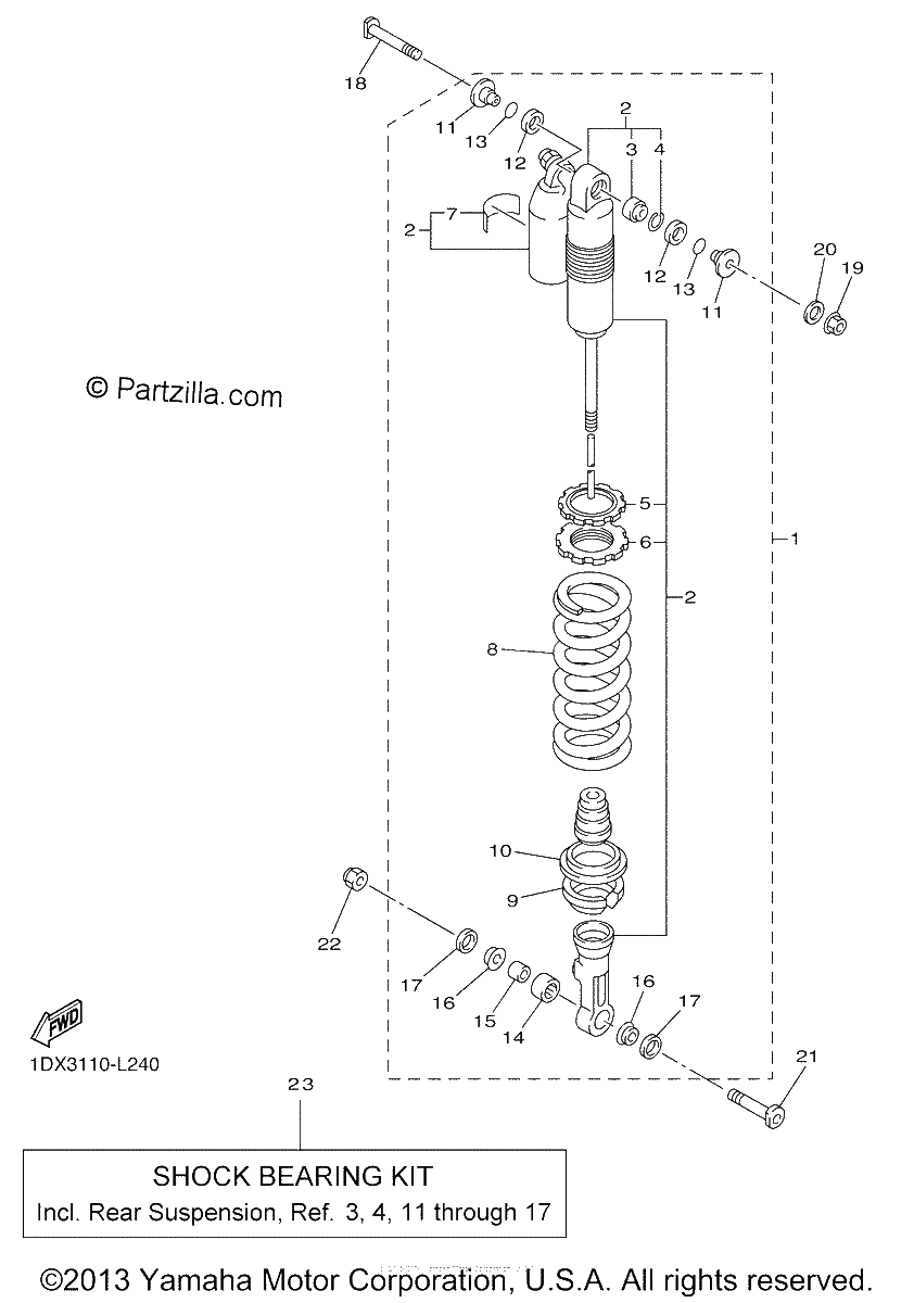 Diagrama de REAR SUSPENSION