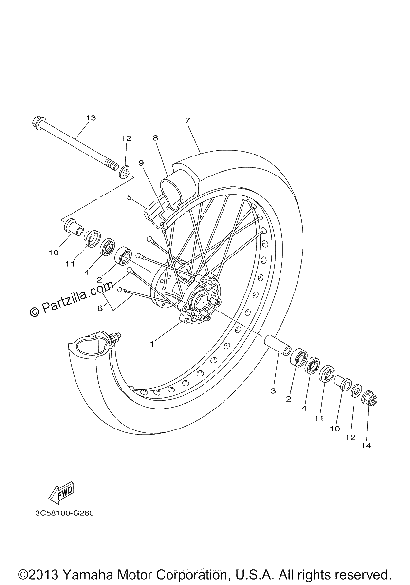Diagrama de FRONT WHEEL