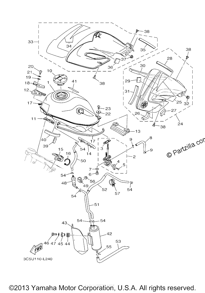 Diagrama de FUEL TANK