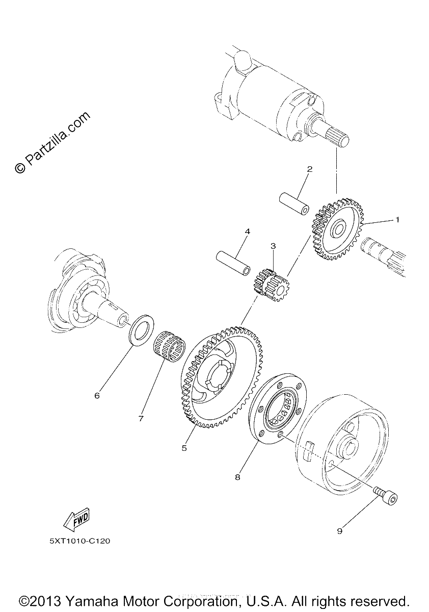 Diagrama de STARTER CLUTCH