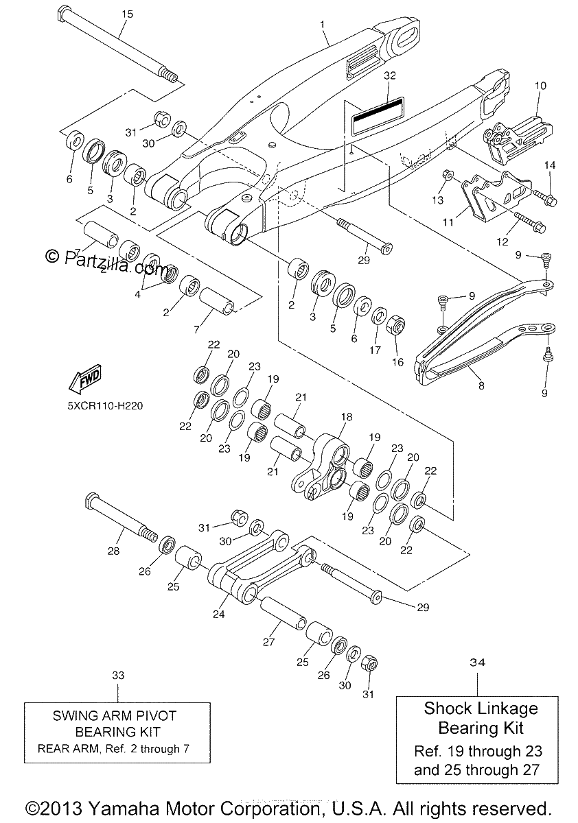 Diagrama de REAR ARM