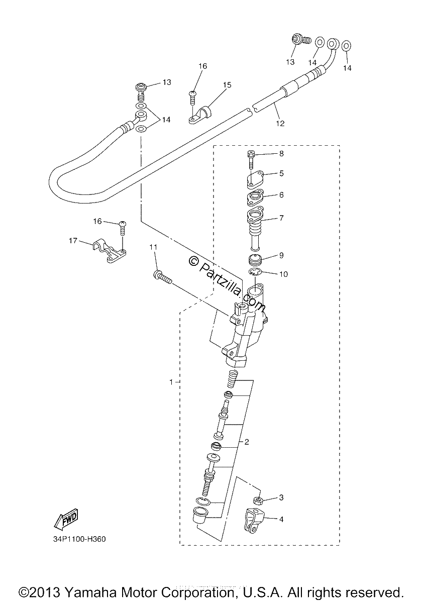 Diagrama de REAR MASTER CYLINDER