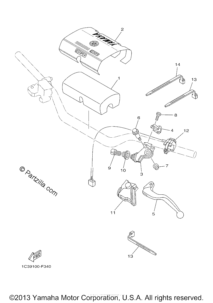 Diagrama de HANDLE SWITCH LEVER