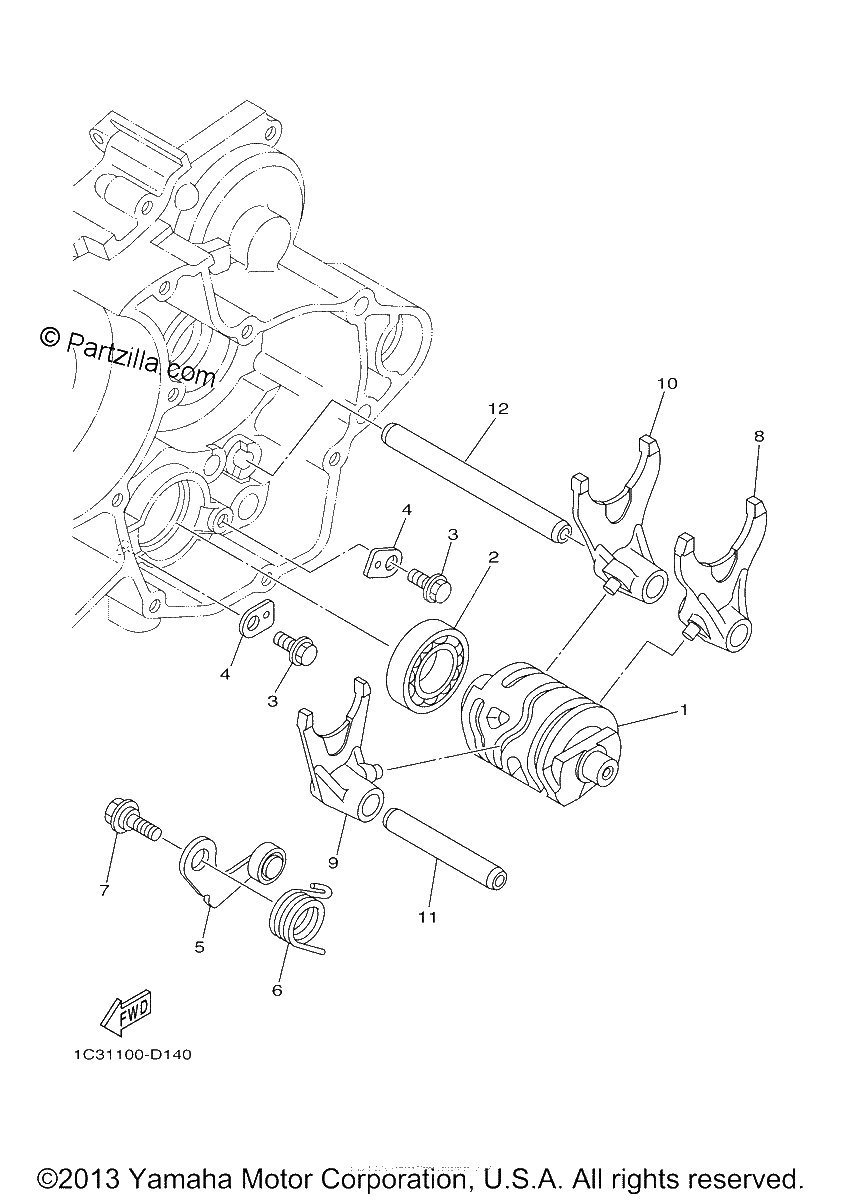 Diagrama de SHIFT CAM FORK