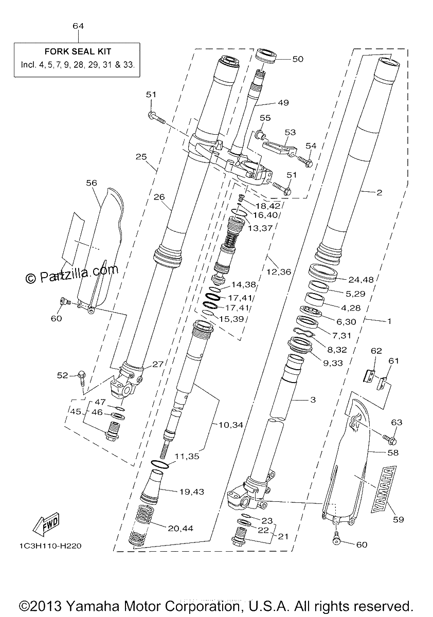 Diagrama de FRONT FORK