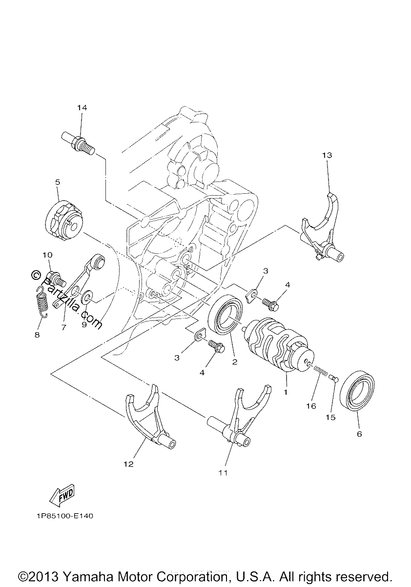 Diagrama de SHIFT CAM FORK