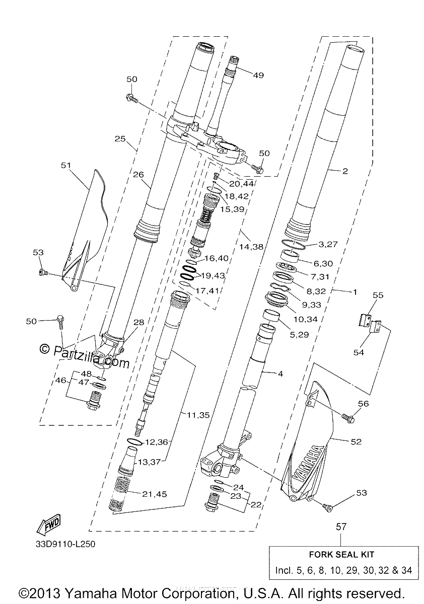 Diagrama de FRONT FORK