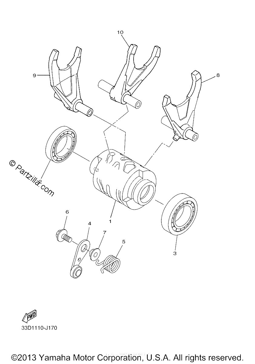 Diagrama de SHIFT CAM FORK