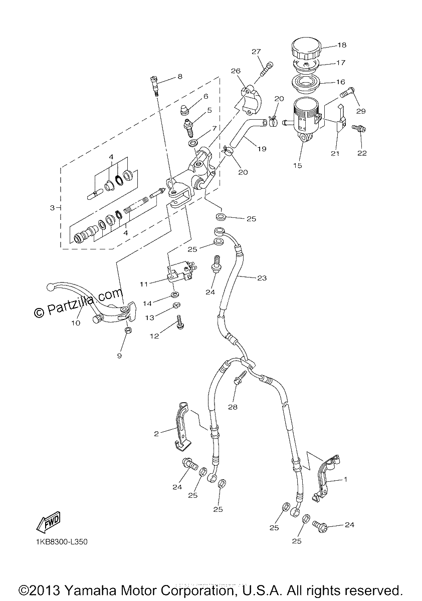 Diagrama de FRONT MASTER CYLINDER