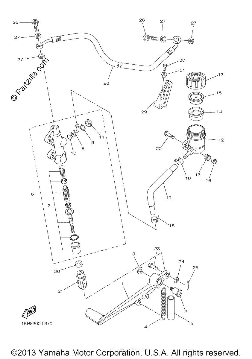 Diagrama de REAR MASTER CYLINDER