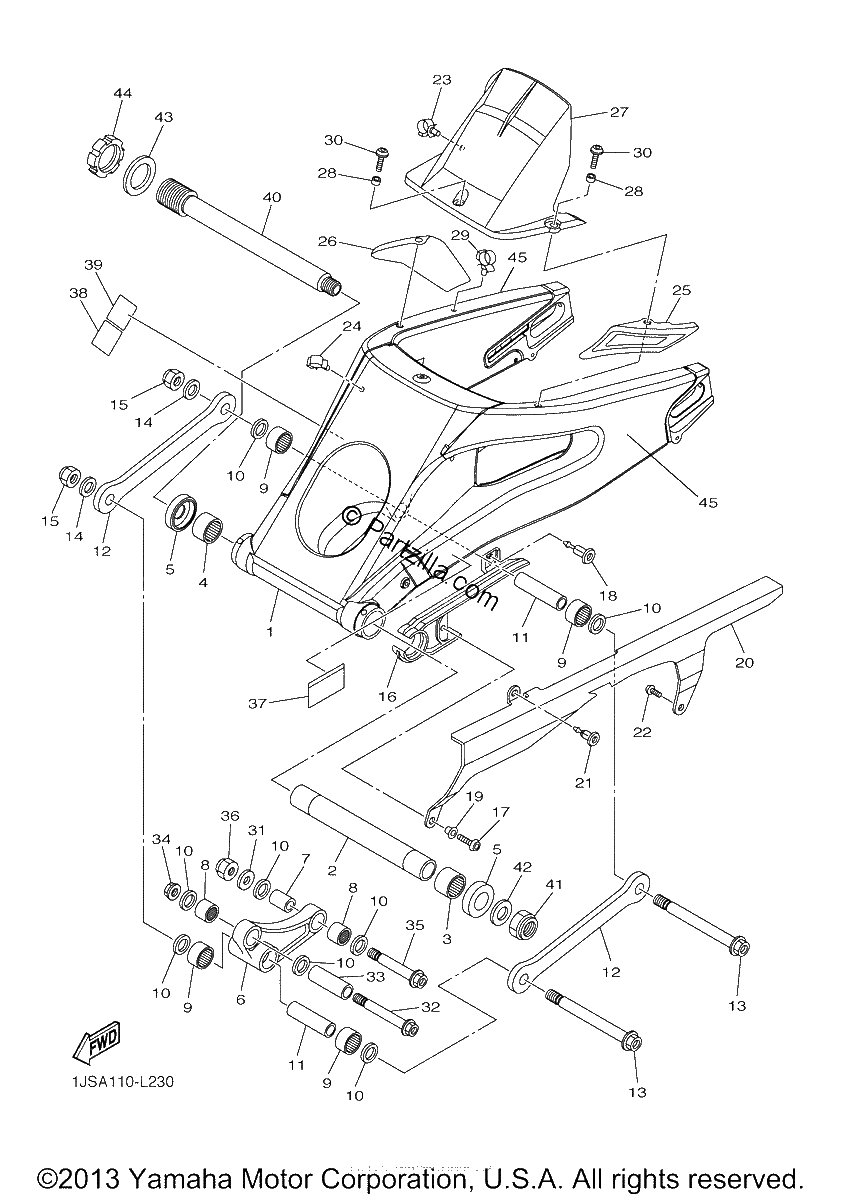 Diagrama de REAR ARM