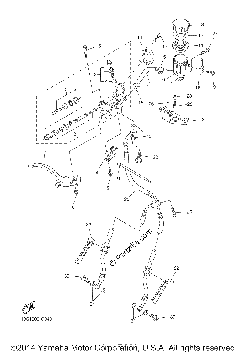 Diagrama de FRONT MASTER CYLINDER