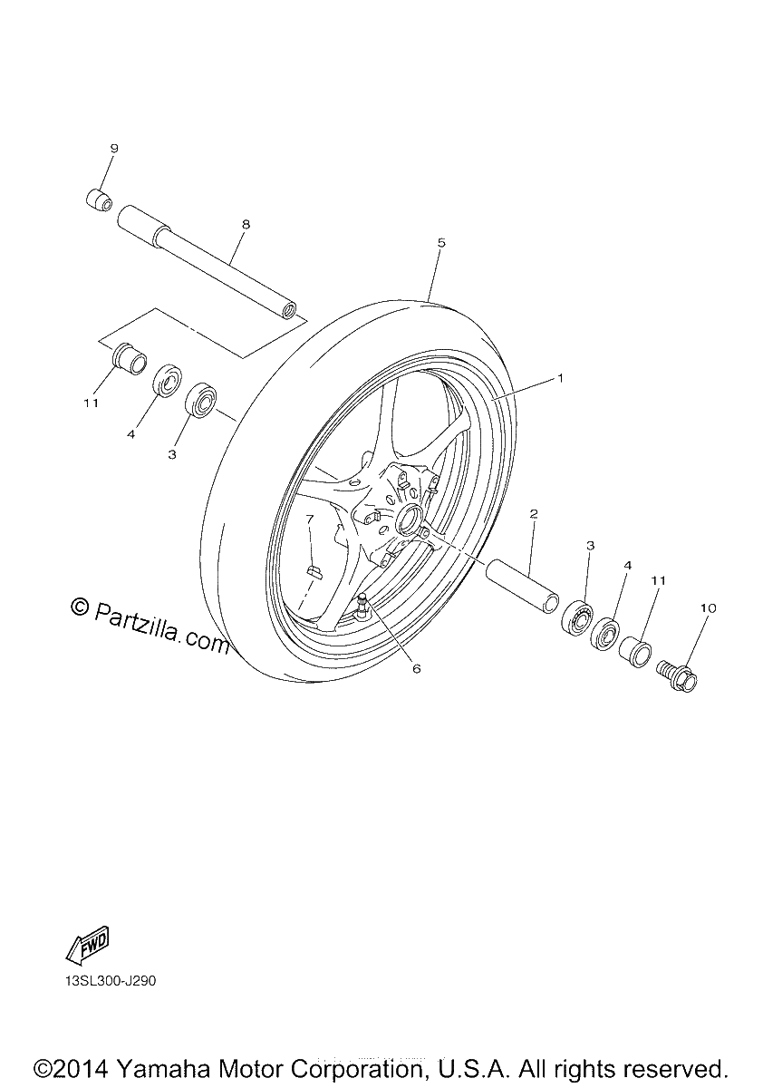 Diagrama de FRONT WHEEL