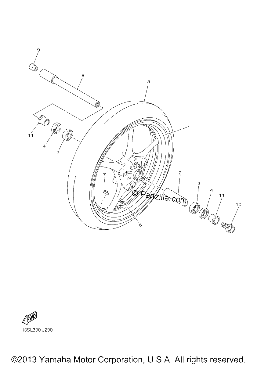 Diagrama de FRONT WHEEL