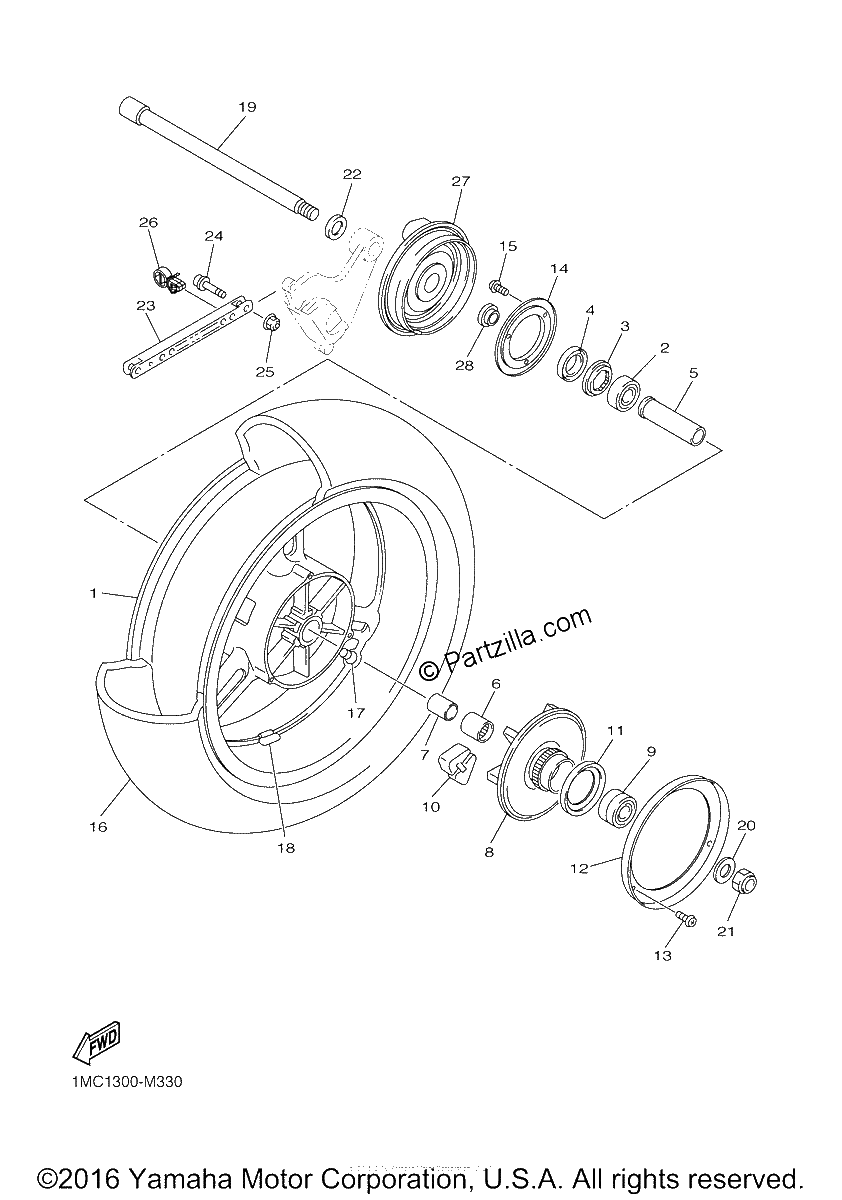 Diagrama de REAR WHEEL