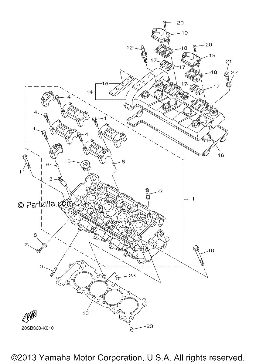 Diagrama de CYLINDER HEAD