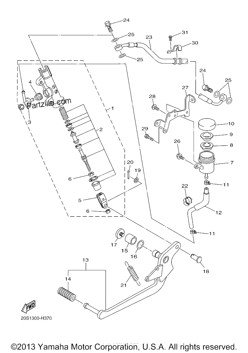 Diagrama de REAR MASTER CYLINDER