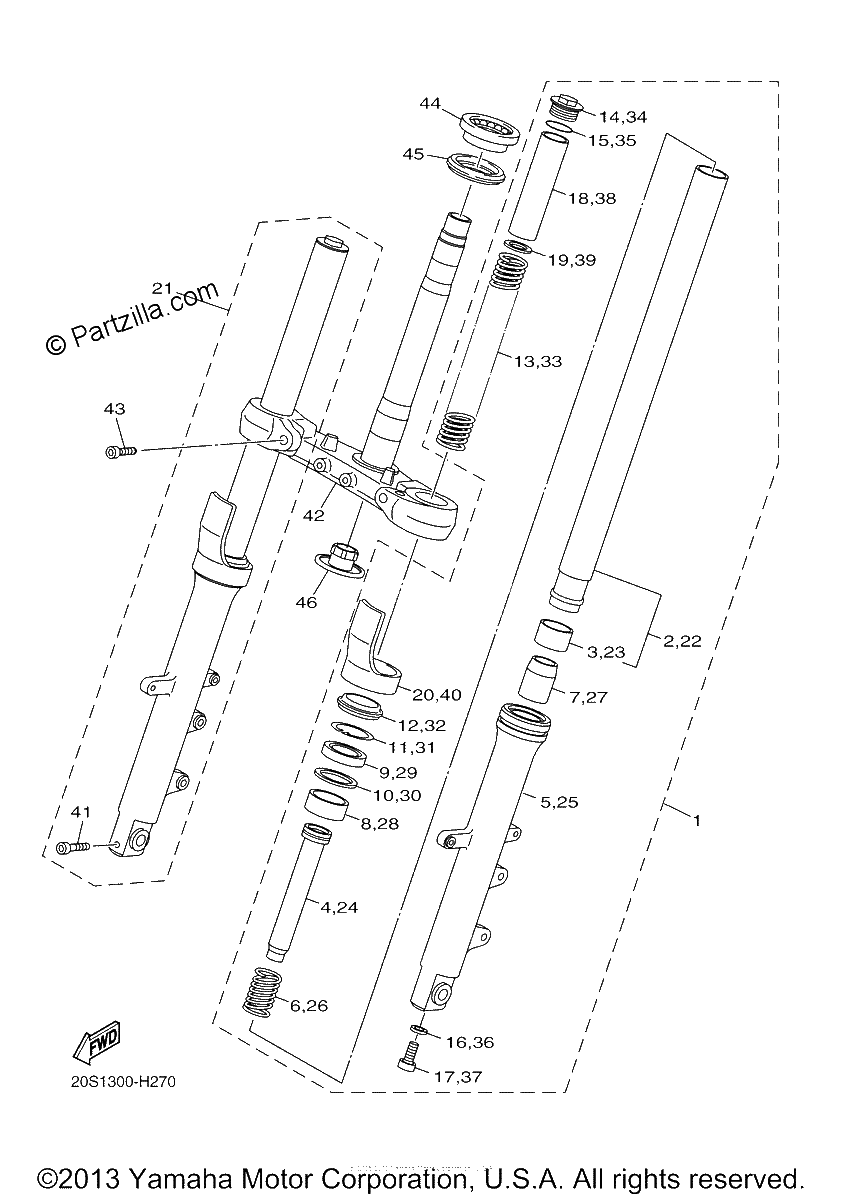 Diagrama de FRONT FORK