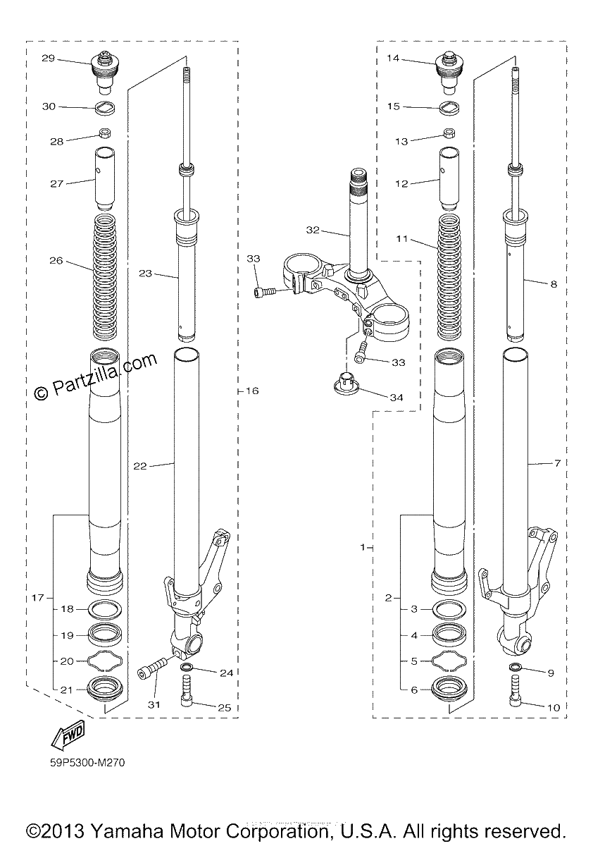Diagrama de FRONT FORK