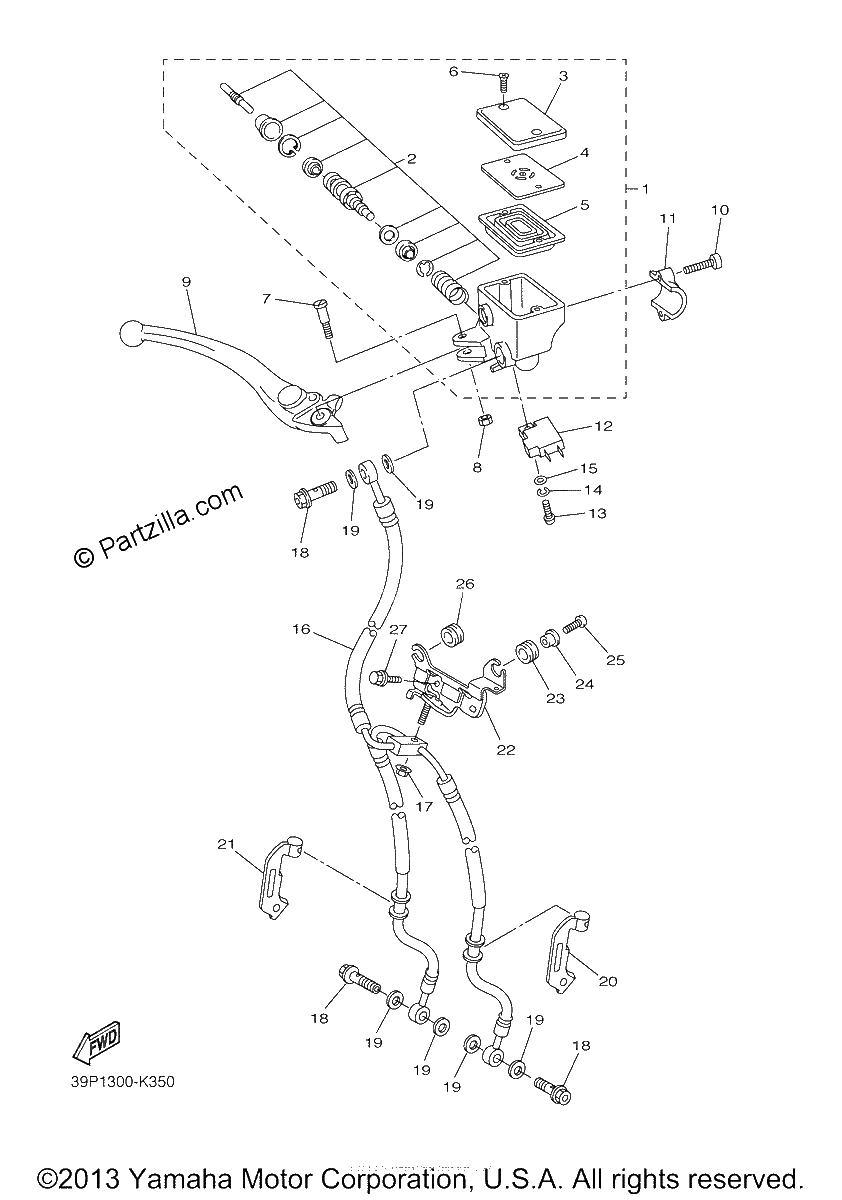 Diagrama de FRONT MASTER CYLINDER