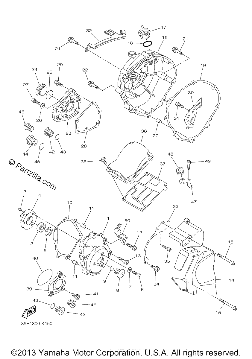 Diagrama de CRANKCASE COVER 1