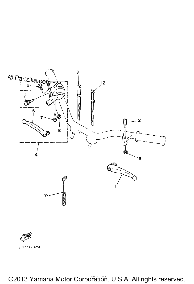 Diagrama de HANDLE SWITCH LEVER