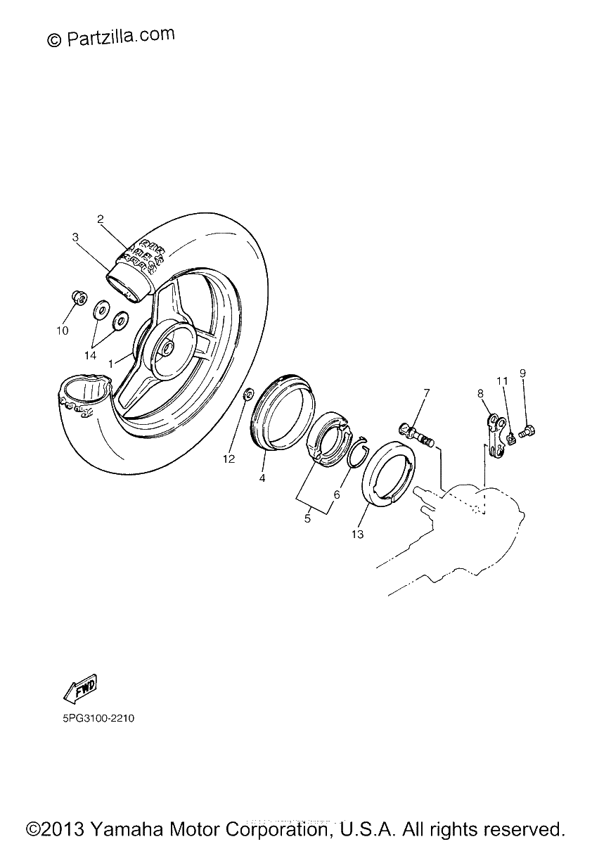 Diagrama de REAR WHEEL