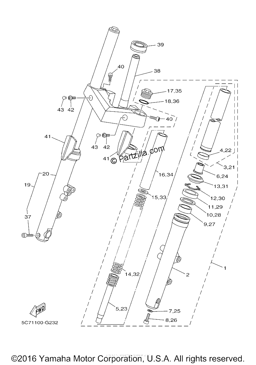 Diagrama de FRONT FORK