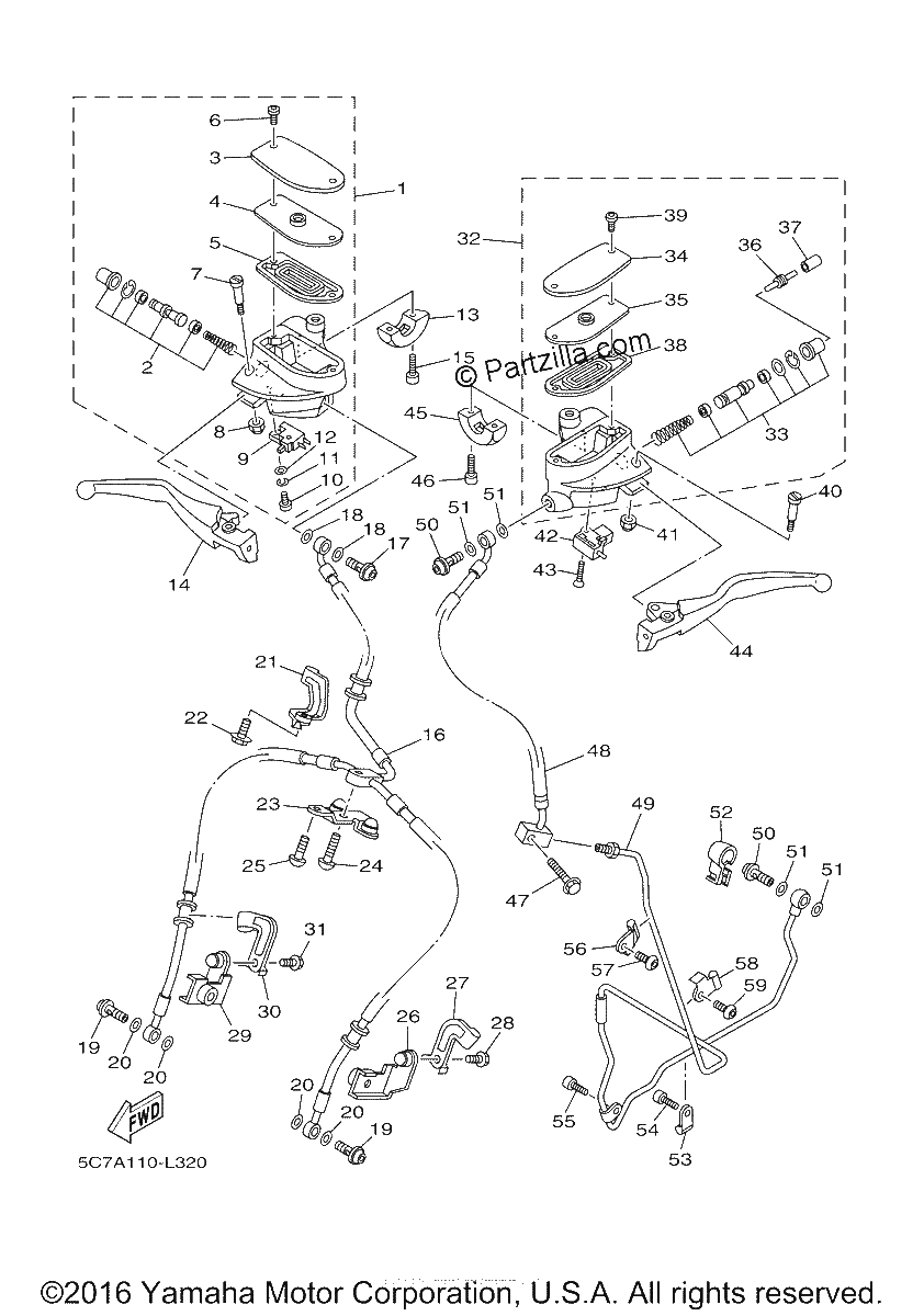 Diagrama de FRONT MASTER CYLINDER