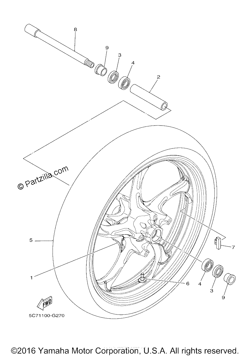 Diagrama de FRONT WHEEL