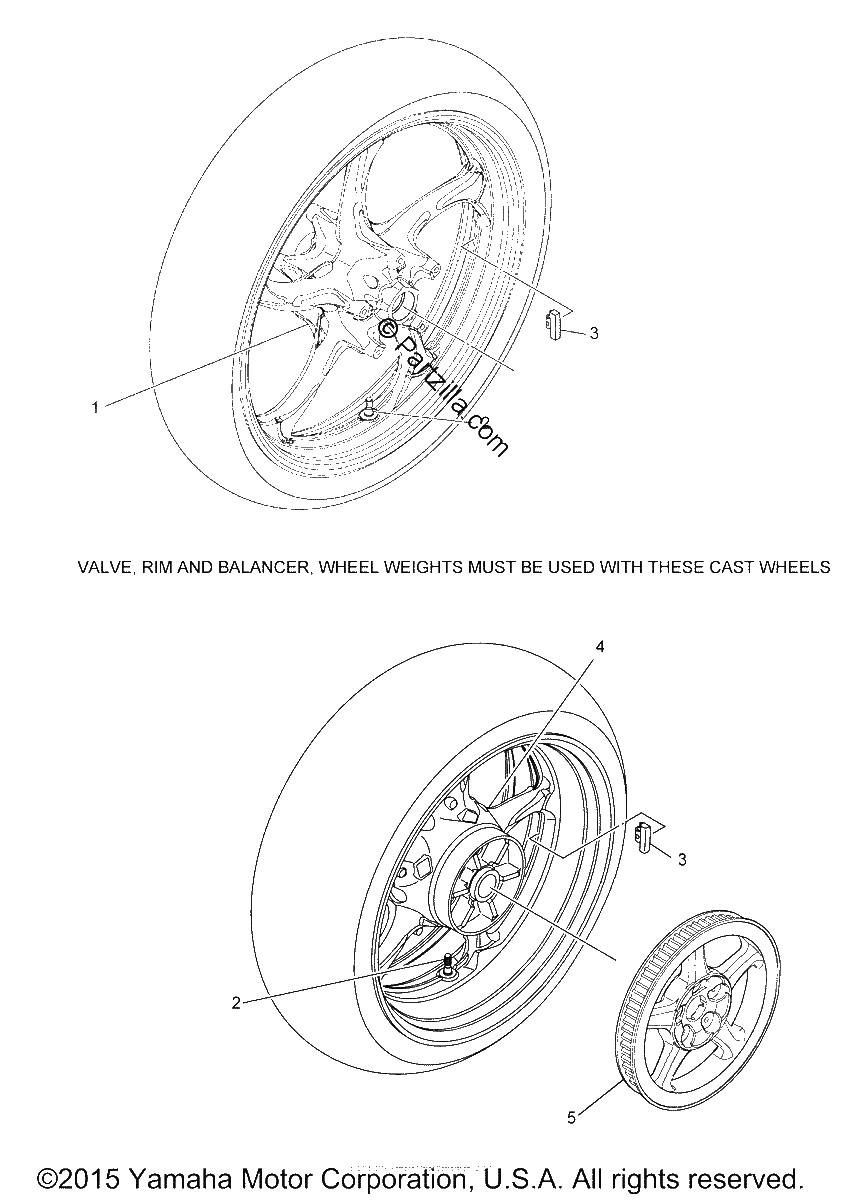 Diagrama de ALTERNATE WHEELS