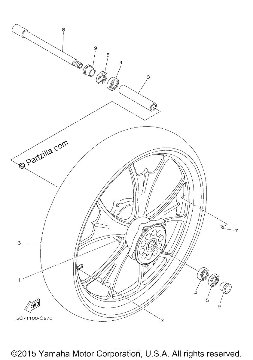 Diagrama de FRONT WHEEL