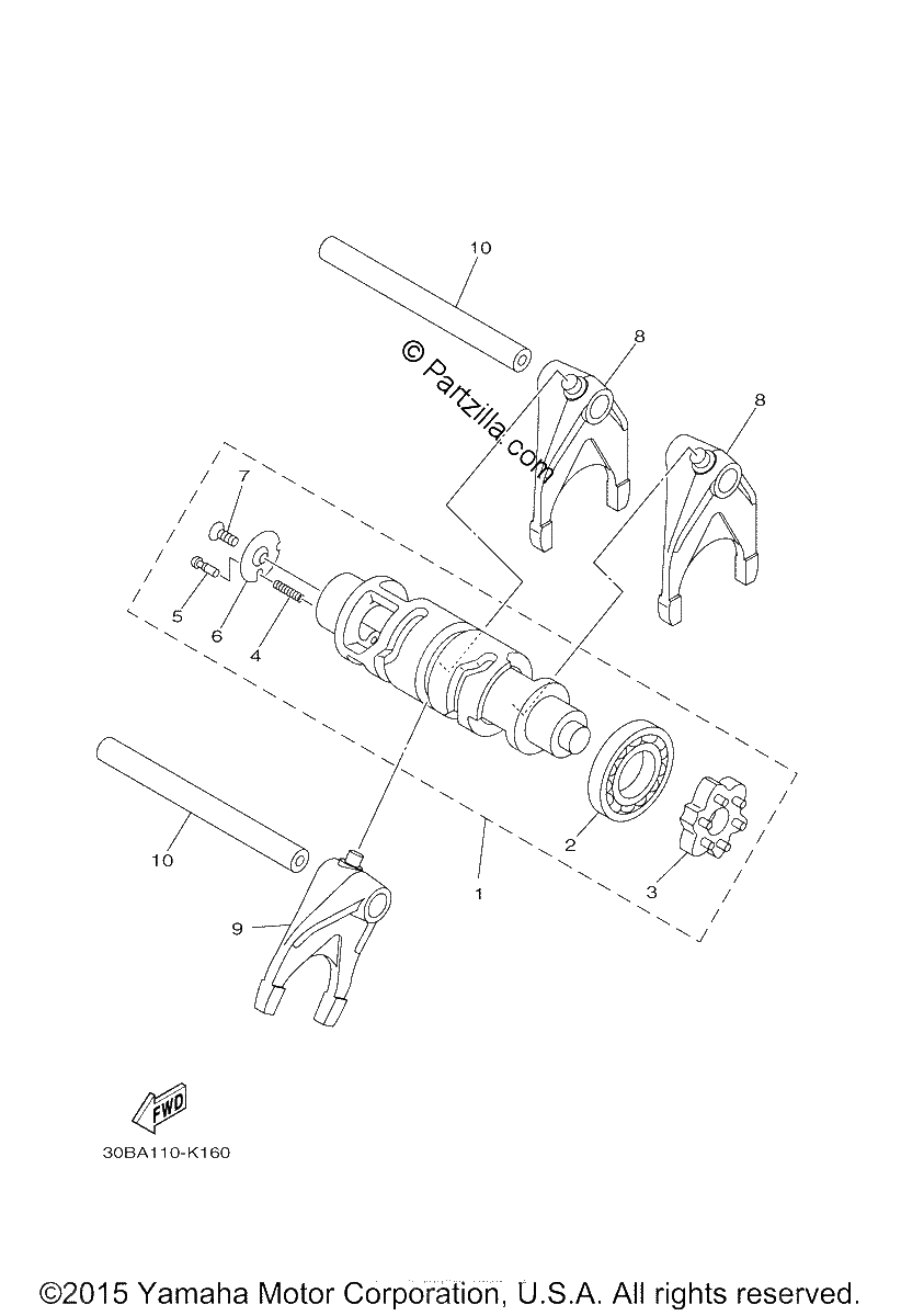 Diagrama de SHIFT CAM FORK
