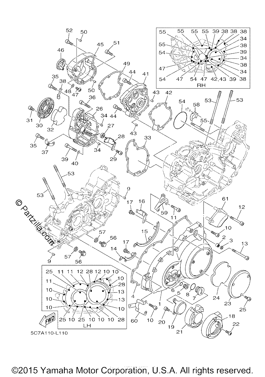 Diagrama de CRANKCASE COVER 1