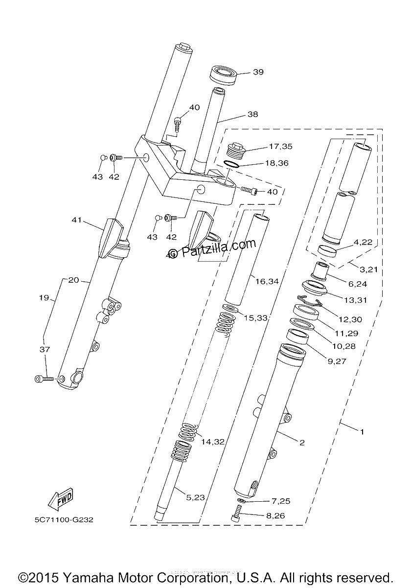 Diagrama de FRONT FORK