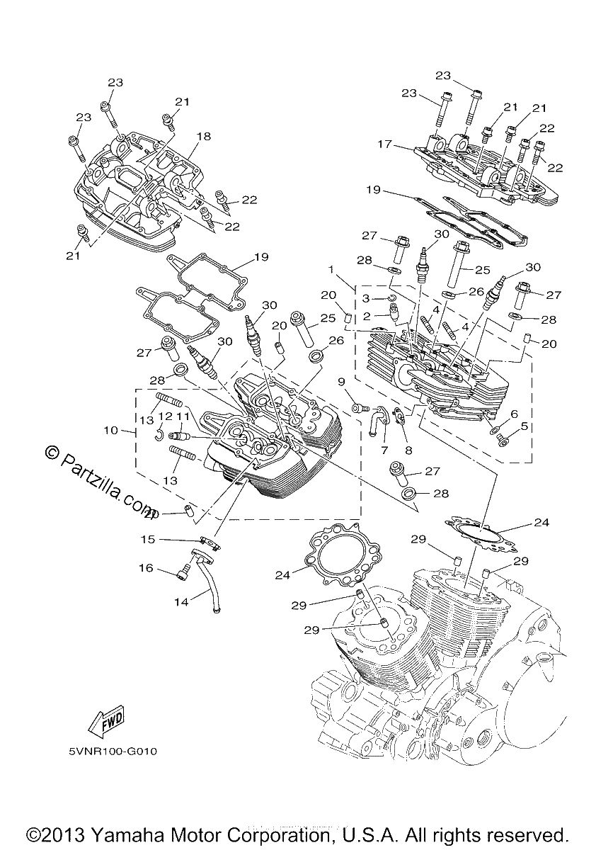 Diagrama de CYLINDER HEAD