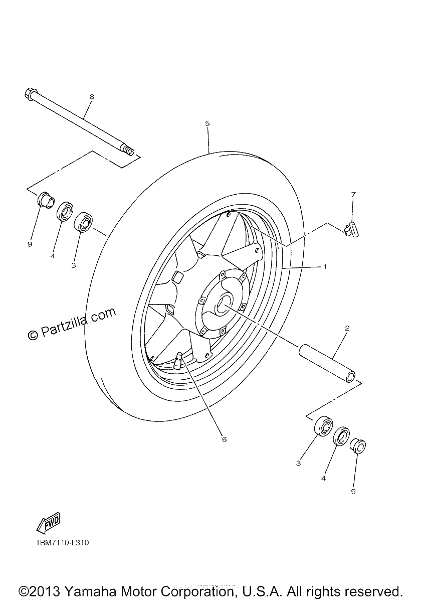Diagrama de FRONT WHEEL