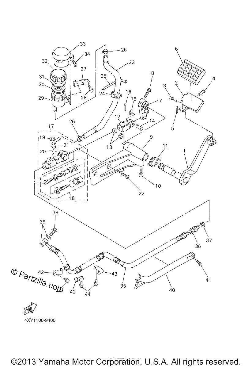 Diagrama de REAR MASTER CYLINDER