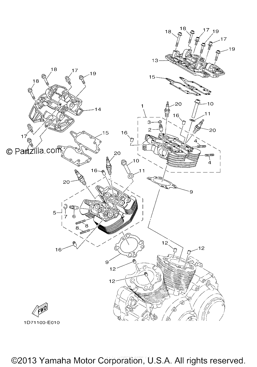 Diagrama de CYLINDER HEAD
