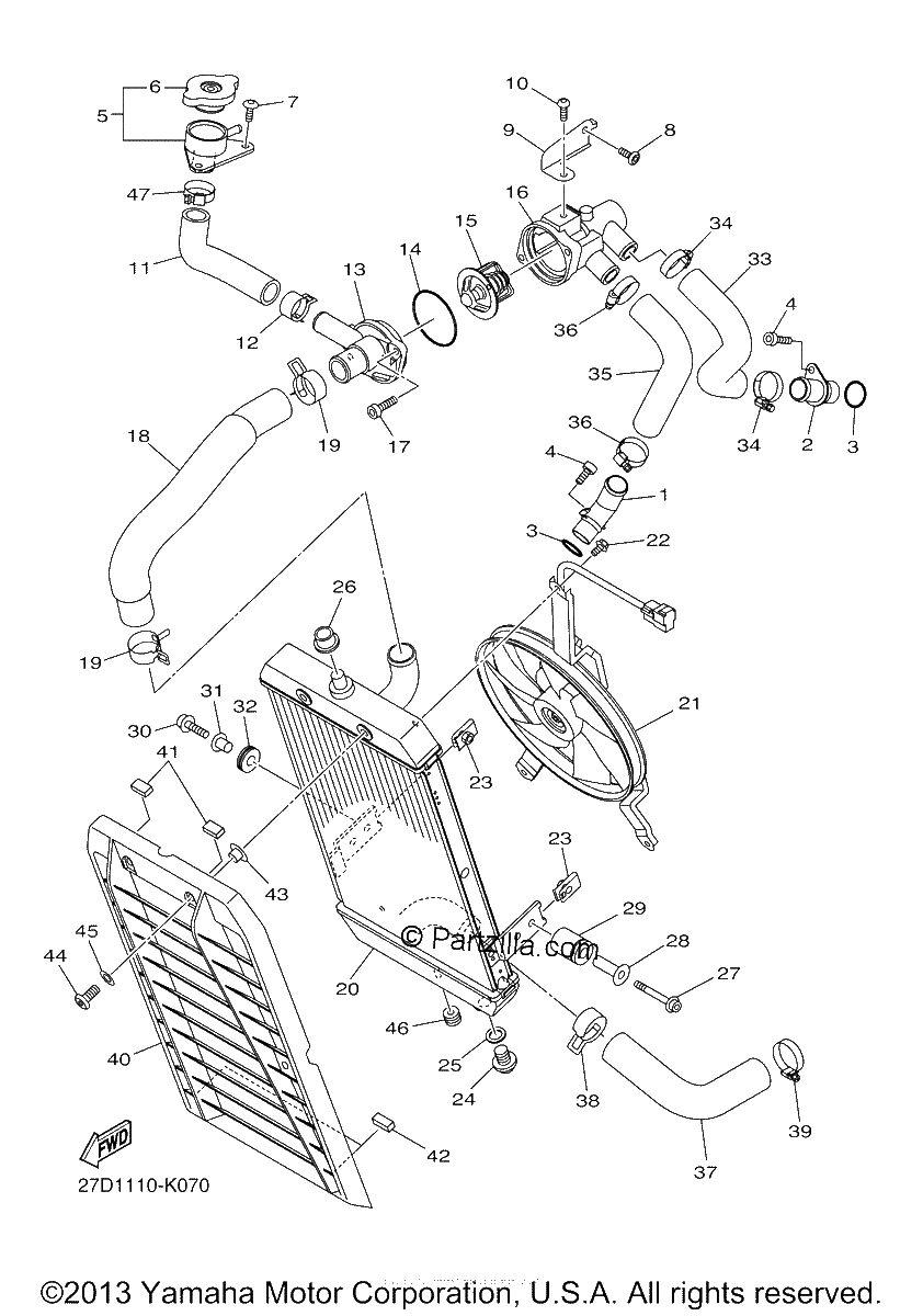 Diagrama de RADIATOR HOSE