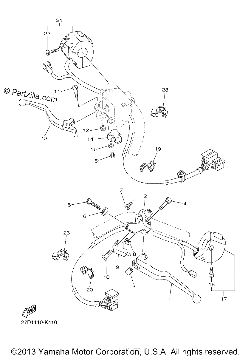 Diagrama de HANDLE SWITCH LEVER