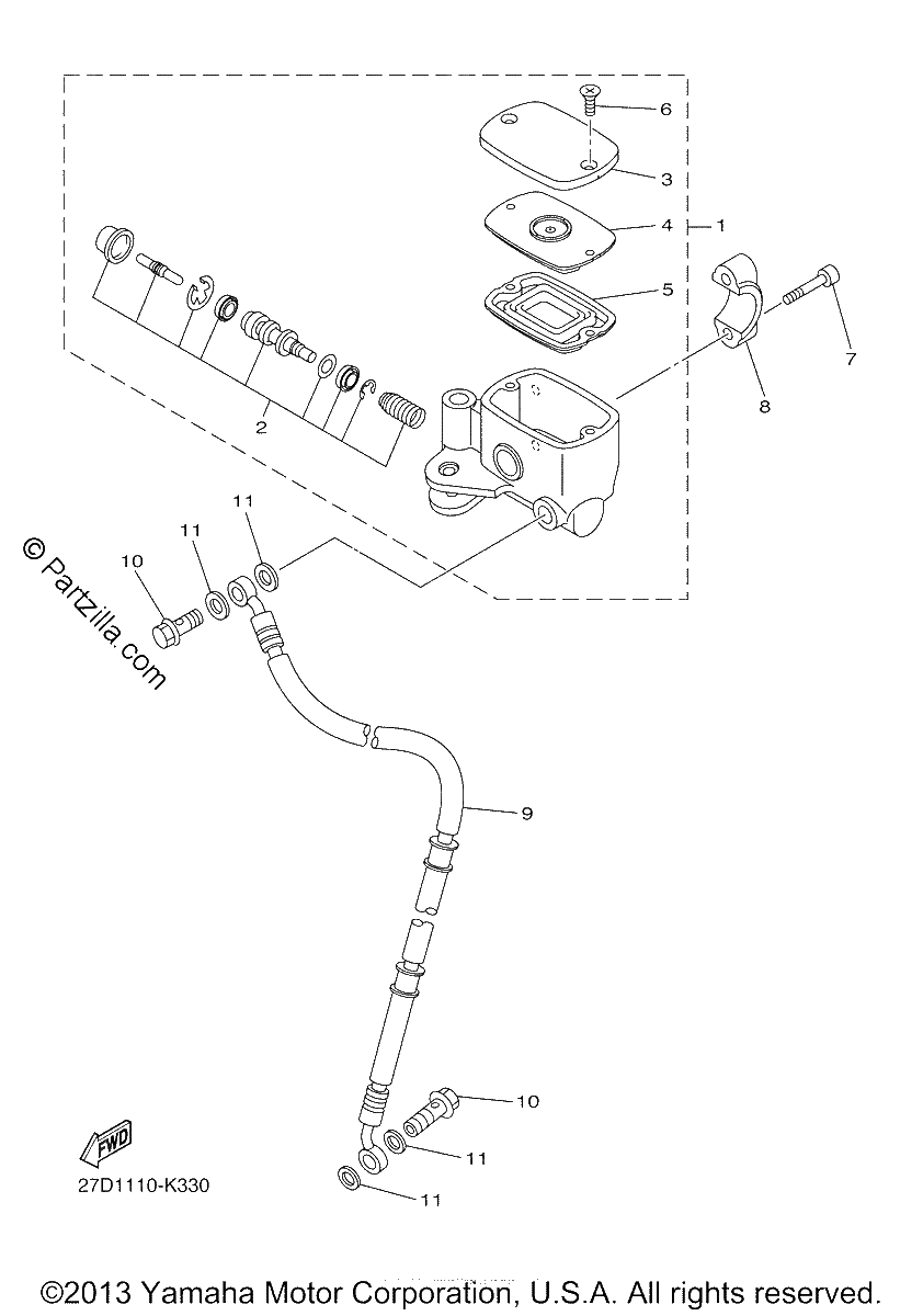 Diagrama de FRONT MASTER CYLINDER