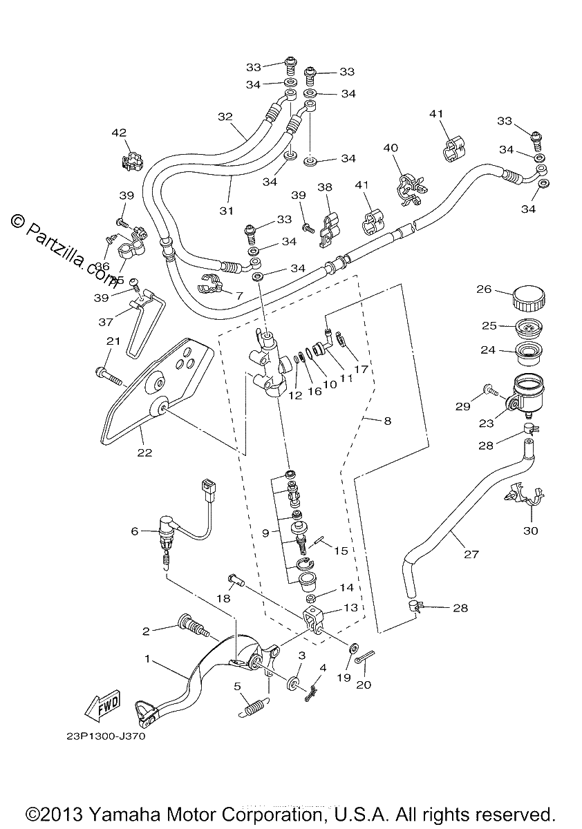 Diagrama de REAR MASTER CYLINDER