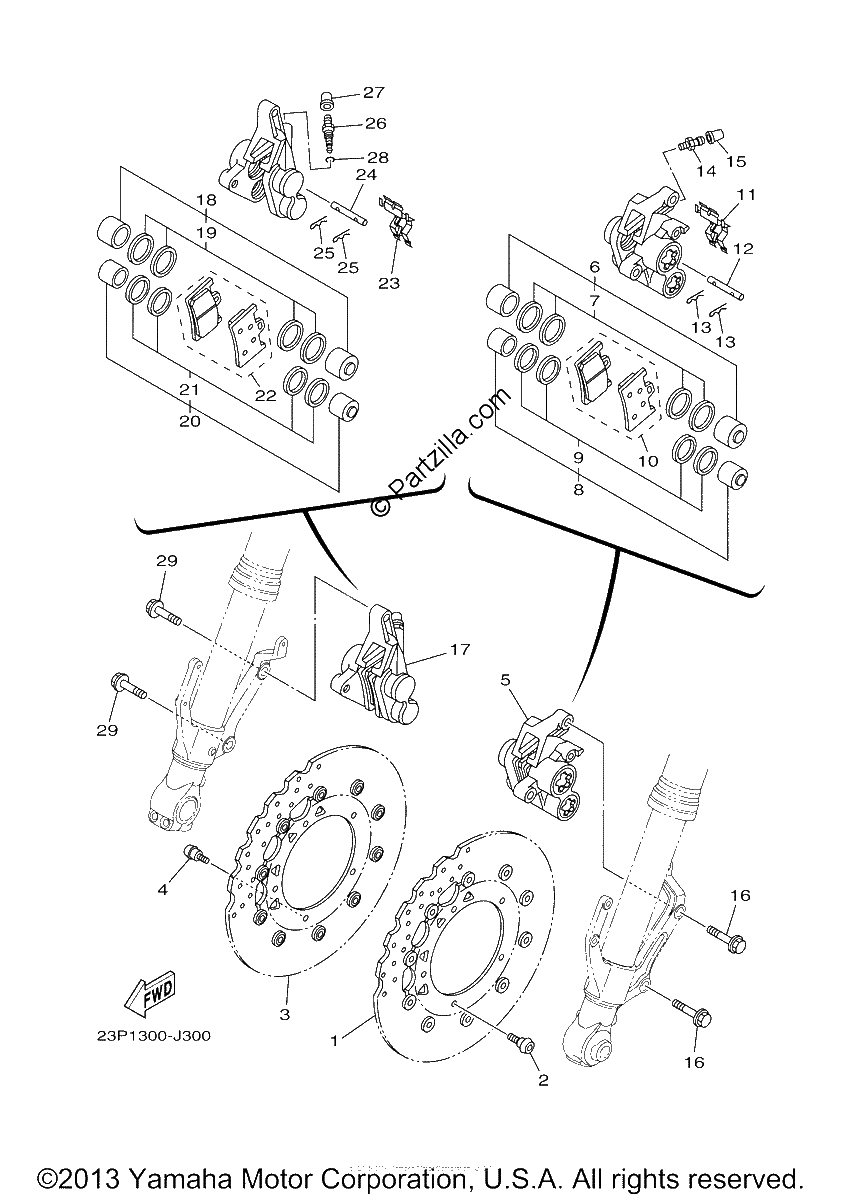 Diagrama de FRONT BRAKE CALIPER