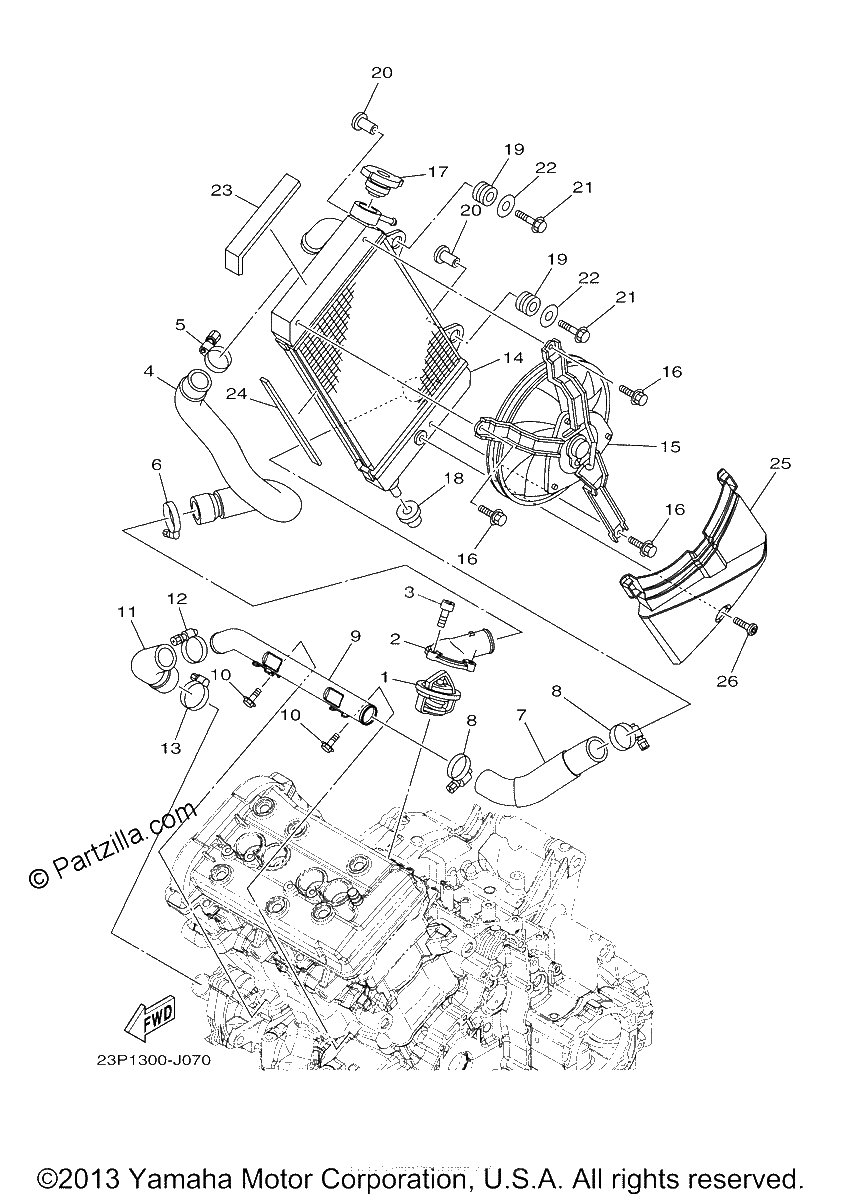 Diagrama de RADIATOR HOSE
