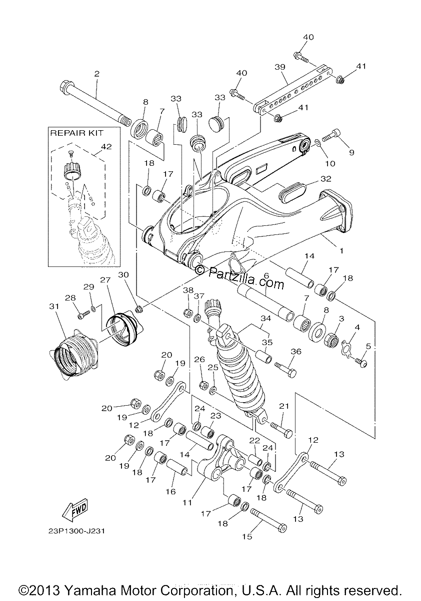 Diagrama de REAR ARM SUSPENSION