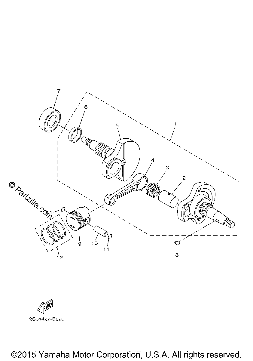 Diagrama de CRANKSHAFT PISTON
