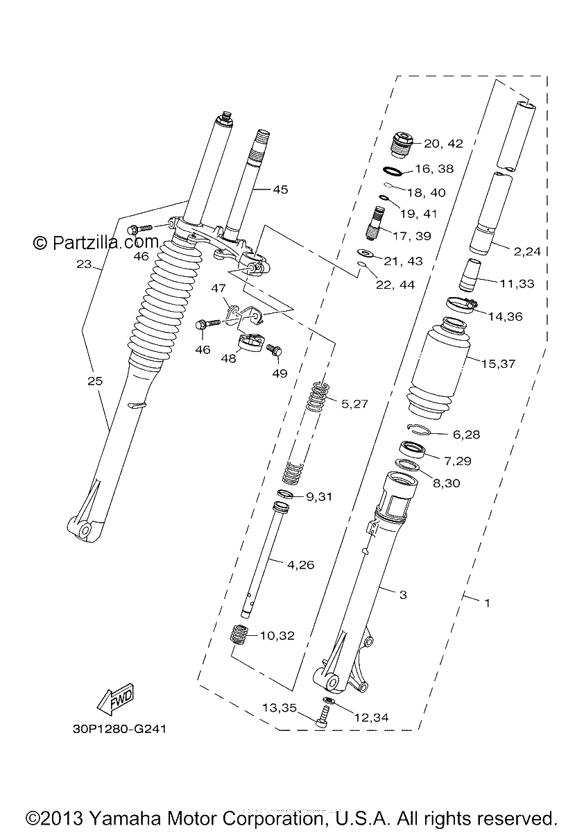 Diagrama de FRONT FORK
